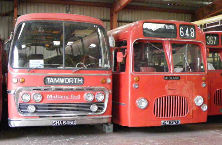 Midland Red Leyland Leopard 6145 BMMO S17 5767 both Plaxton bodied